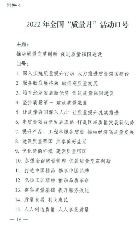【质量月】转发|市场监管总局等21个部委（部门）发文部署开展2022年全国“质量月”活动